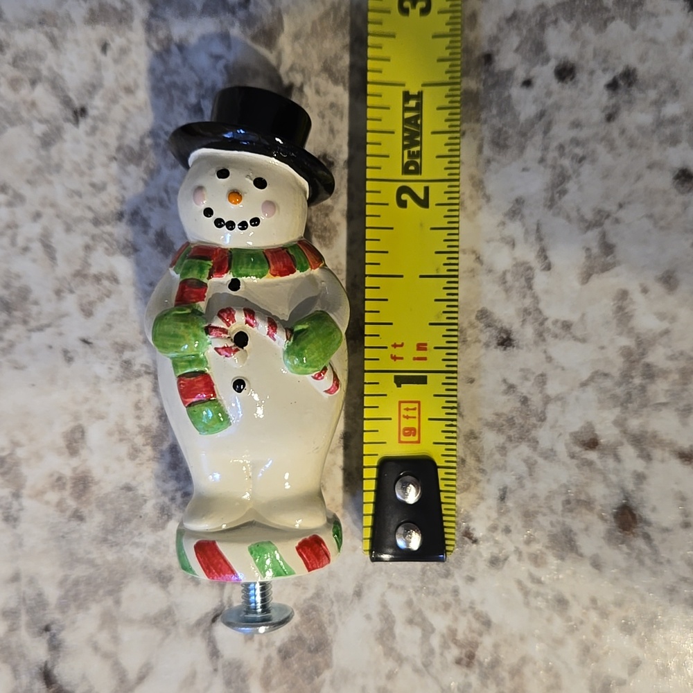 New Longaberger Snowman Knob Bluster Lid Knob - Picture 4 of 4